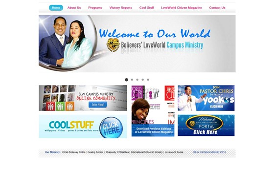 Websites: .:: Believer’s LoveWorld Campus Ministries ::.