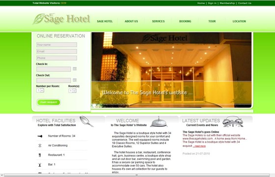 Websites: .:: The Sage Hotel ::.